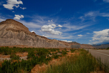 On the road in Utah. Fascinating pinnacle rock formations.
