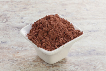 Natural organic cocoa powder for culinary