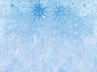 blue background with snowflakes