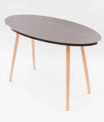 wooden easel isolated on white