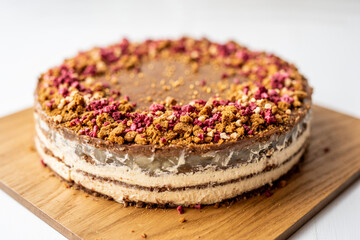 christmas holidays freeze dried strawberry banana raw cheesecake 