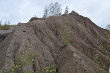 Russia, Tula region, Konduki, Romantsev mountains, rock in the mountains