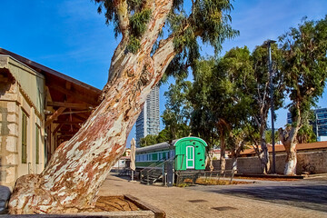 Tel-aviv, Israel - November 11, 2021: On HaTachana Compound, it is train station on Jaffa -...