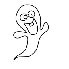 Vector children's design of Halloween holiday,postcards, social networks,stickers.ghost