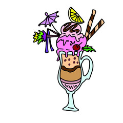 Vector design for postcard backgrounds and fabrics.Ice cream dessert