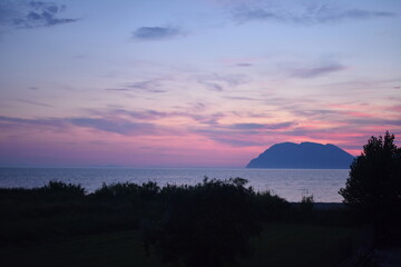 sunset over the ocean