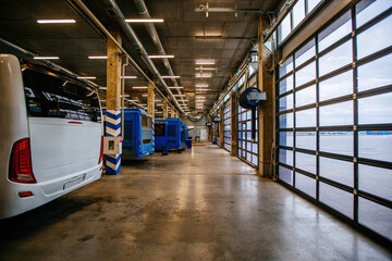 Buses in the modern repair service workshop