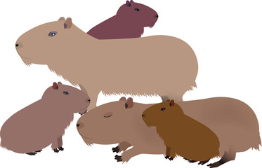 カピパラの親子