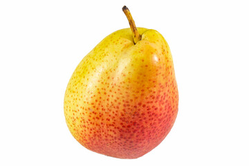 Isolated Williams pear on white background in close-up