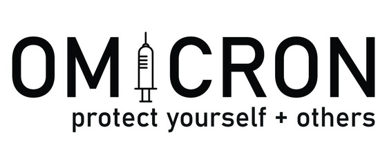 Fototapeta premium Vector saying to protect yourself and other from the Omicron variant by getting your COVID-19 vaccine. COVID-19 booster, protection, vaccine, 3rd dose.