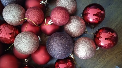 Christmas Ball Ornament Decoration Gold Red Shiny