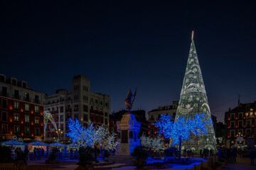 Christmas decoration of the Main Square of Valladolid, Spain
