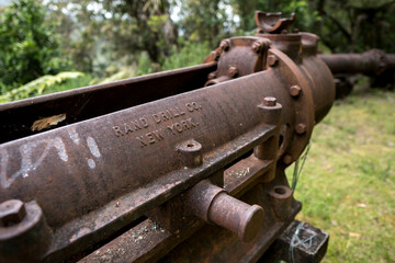 Abandoned mining equipment, Te Aroha Mountain Gold Mining Walking Track, New Zealand