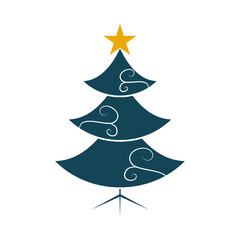 christmas tree with star
