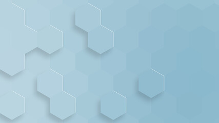 Modern Abstract Background with Hexagon Element and Blue Gradient Color