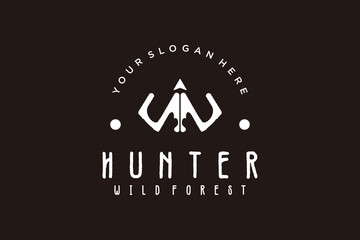 Naklejka premium vintage hunter logo, reference for your logo