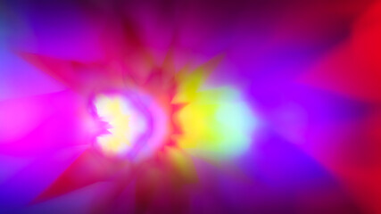 Colorful abstract tunnel background. 3d Rendering