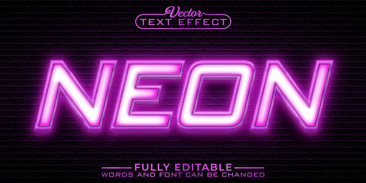 Pink Neon Editable Text Effect Template