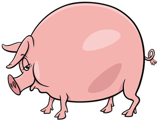 cartoon pig farm animal character