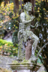 Candie Gardens Statue depicting a mythical satyr creature - obrazy, fototapety, plakaty