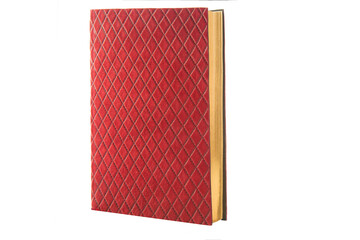 Leather notepads, diaries on a white background.