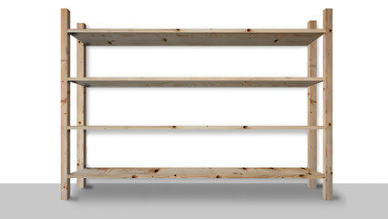 simple rustic wooden shelf