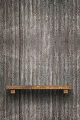 Naklejka na ściany i meble old dirty rough wooden shelf
