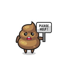 cute poop hold the please help banner