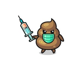 illustration of the poop to fight the virus