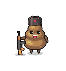 cute poop cartoon as Russian army