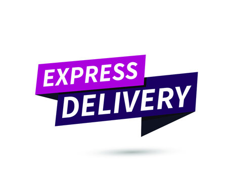 Express delivery label sign for banner promotion vector illustration