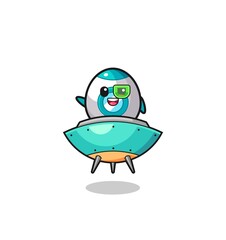 rocket cartoon riding a future spaceship