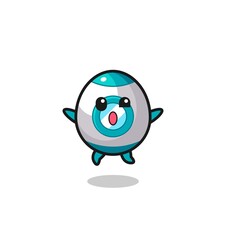 rocket character is jumping gesture