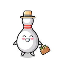 bowling pin herbalist character searching a herbal