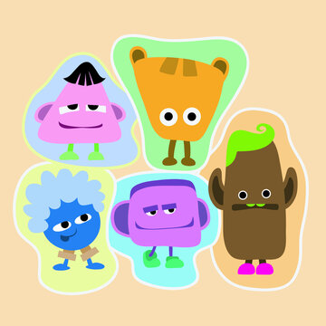 Five Funny and Cute Monsters