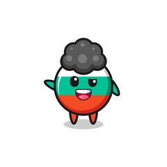 bulgaria flag character as the afro boy