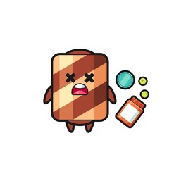 illustration of overdose wafer roll character