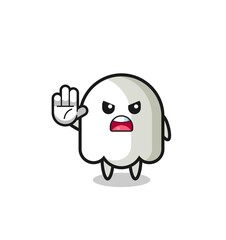 Obraz premium ghost character doing stop gesture