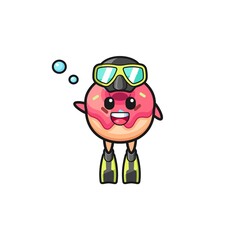 the doughnut diver cartoon character