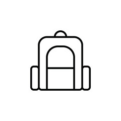 Backpack, School Line Icon, Vector, Illustration, Logo Template. Suitable For Many Purposes.