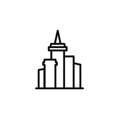 City, Town, Urban Line Icon, Vector, Illustration, Logo Template. Suitable For Many Purposes.