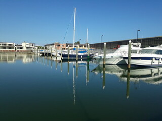 Fototapeta na wymiar Boats parking on marina