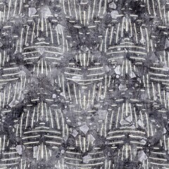 Seamless gray and cream grungy damask pattern for surface design and print. High quality illustration. Intricate luxurious hip sensual trendy romantic design for interior design, fabric, or textile.