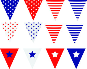 American Flag Vector Isolated