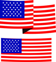 American Flag Vector Isolated