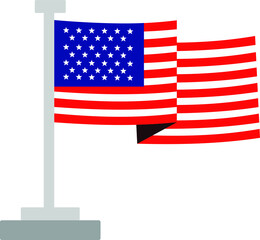 American Flag Vector Isolated