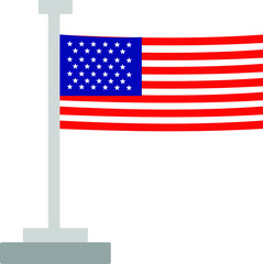 American Flag Vector Isolated