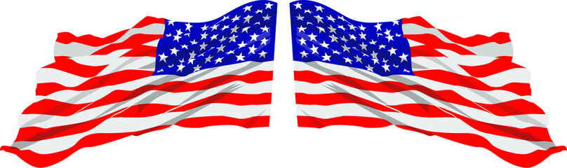 American Flag Vector Isolated