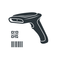 illustration of qr and barcode scanner, vector art.