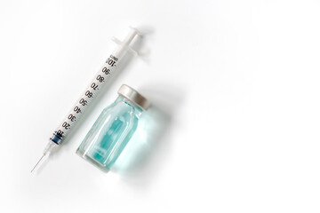 Fototapeta premium Vaccine with hypodermic syringe and needle 